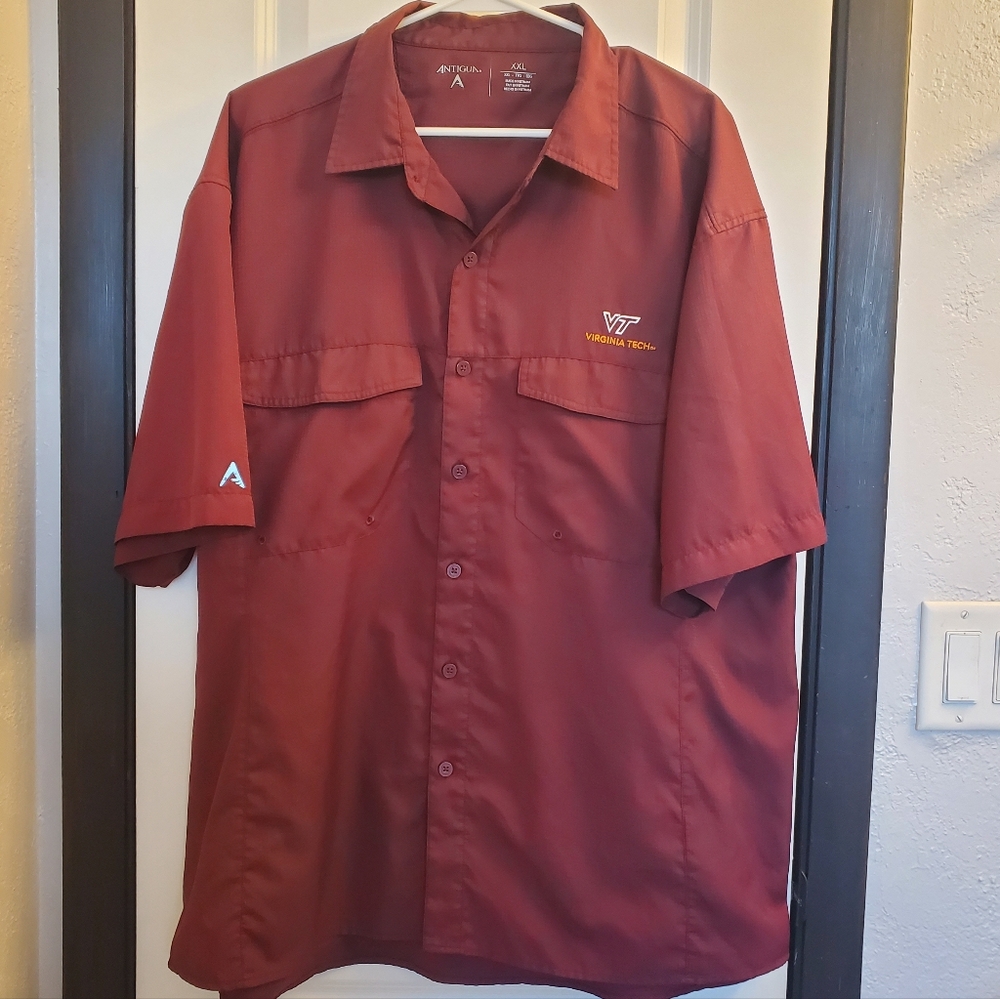 Virginia Tech Button-Up Shirt - Maroon - XXL